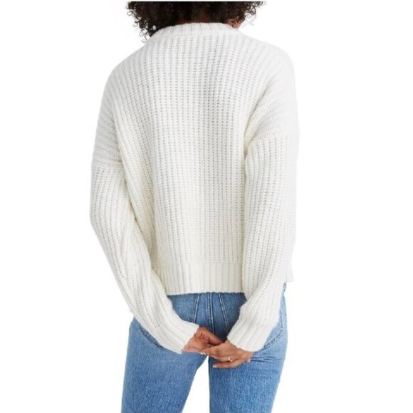 Plus Size W' Madewell Everett Cable Knit Sweater - Picture 2 of 2